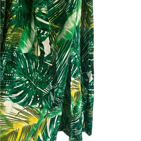 Tropical Green Off-Shoulder Maxi Dress - Picture 6 of 12